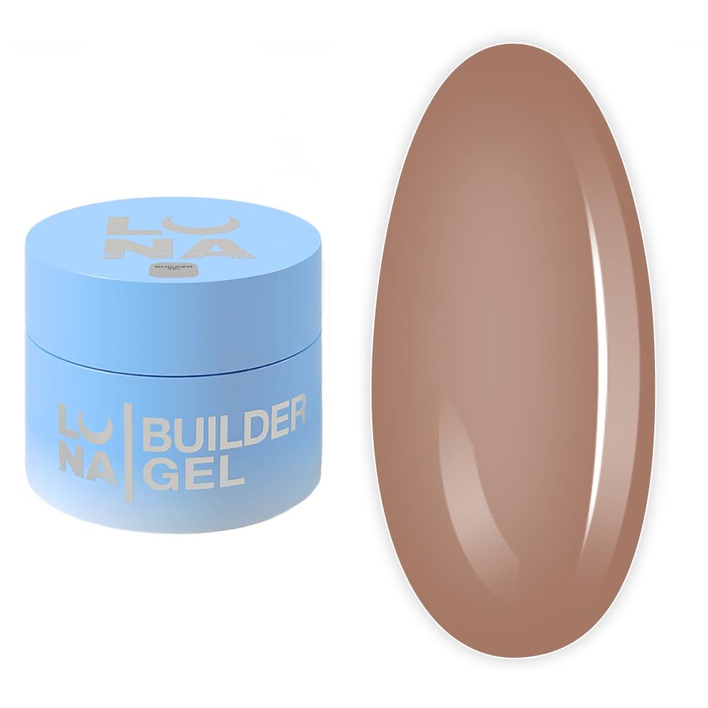 LUNA moon Premium Builder Gel 30ml (1.01 fl oz) – Hard Nail Extension Strengthening, Self Leveling, Nude Pink Cover Shades, UV LED (Gel Premium 02)