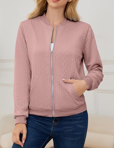 Image of Womens Full Zip Up Cardigan Sweater Casual Solid Long Sleeve Sweatshirt Coat with Pocket