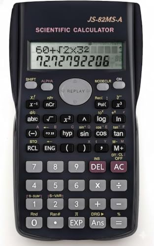 Scientific Calculator with 240 Functions, 2-Line Display, Durable Sliding Cover, Ergonomic Design – Percentages, Trigonometry, Fractions, Statistics – Ideal for School, College, Office & Engineering