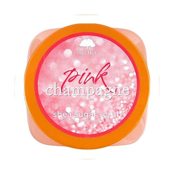 Tree-Hut-Pink-Champagne-Shea-Sugar-Scrub-18-Oz-Formulated-With-Real-Sugar-Certified-Shea-Butter-And-Peach-Extract-Exfoliating-Body-Scrub-That-Leaves-Skin-Feeling-Soft-Smooth-Pink-Champagne Tree Hut Pink Champagne Shea Sugar Scrub | Exfoliating Body Scrub Removes Dead, Dry Skin for a Soft & Hydrated Feel | Nourishing Essential Body Care | 18 fl oz.