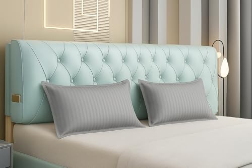 Image of Cotton Solid Striped Pillow Covers | Ultrasoft Breathable Envelope Closure| Pack of 2 Pillow Covers Standard Size (Wine, 27 x 17 Inches) (Grey)
