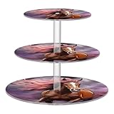 L'art rencontre la fonction : l'impression de base sur le présentoir à cupcakes à dessert transforme un simple support en une mini pièce d'affichage, offrant du style sans interférer avec la présentation de vos aliments