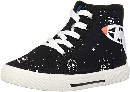 Carter's Little Kid Boys Nash High Top Sneakers,Black Print,8 #TOP28