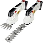 NETTA 2-in-1 Cordless Hedge Trimmer & Grass Shear - 12V Battery Powered Trimmer with 1500mAh Lithium-Ion Battery - Garden Shears & Shrub Shear - Lightweight Handheld Electric Trimmer