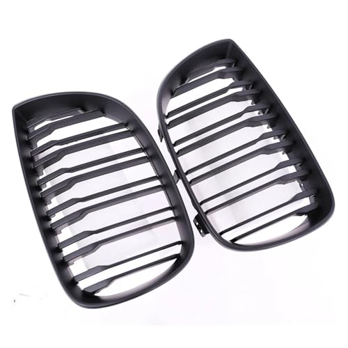 Grille avant double ligne noir mat pour BMW E82 E88 calandre robuste