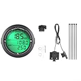 LCD-Fahrradcomputer Tachometer, großes Display mit Hintergrundbeleuchtung, wasserdicht, Kilometerzähler, Entfernungsmesser, Geschwindigkeitsmesser für Fahrrad (schwarz)