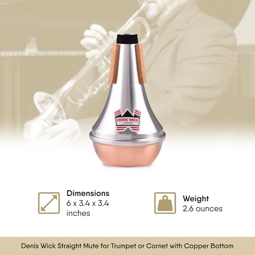 image for Denis Wick Straight Mute for Trumpet or Cornet - Aluminum Mute for Tru