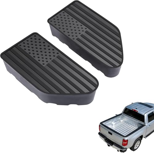 Judelvei Bed Rail Stake Pocket Covers for GMC Chevy Silverado Sierra 1500 2019-2024 2025 2026 GMC Sierra 3500HD(2020 2021 2022 2023)/2500 Black Truck Caps Rear Holes Plugs Covers