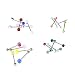 Anself - 105 Unidades Piercings de Lengua Nariz Labio Cejas Cuerpo, Acero...