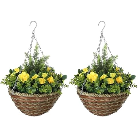 Outsunny Pack of 2 Faux Lisianthus Flowers Cover