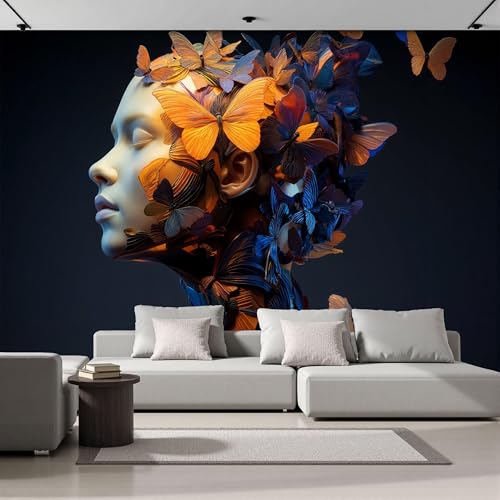 Papier peint intissé papillon pour masquer les défauts et décorer