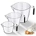 Produktbild SAWAKE Messbecher Set 3 Stücke, Cup Messbecher 1L,500ml,250ml,BPA frei Kunststoff Küche Messkanne,perfekt Küchenhelfer und Back Zubehör