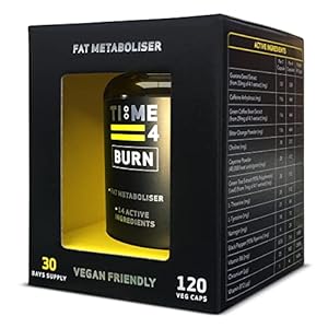 Time 4 Burn High Strength Thermogenic Fat Burners Weight Loss Diet Pills for Men & Women Vegan Friendly, Gluten Free Nutritional Supplements for Weight Management 120 x Capsules – 30 Days Supply