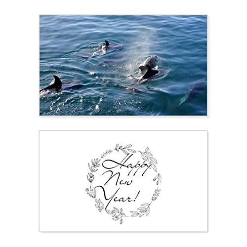 Tarjeta conmemorativa de Año Nuevo Ocean Killer Whale para evitar felicitaciones sosas 1