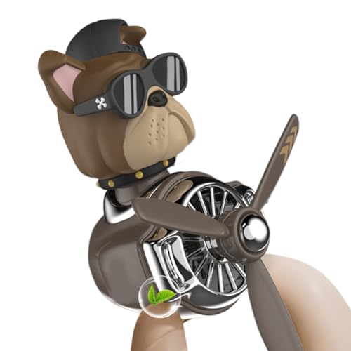 Plane Air Freshener, Dog Aromatherapy Diffuser, 3.26 Inch Vent Clip Attachment, Cute and Functional Design, Shar Pei Car Decor for Travel and Business Trip Use