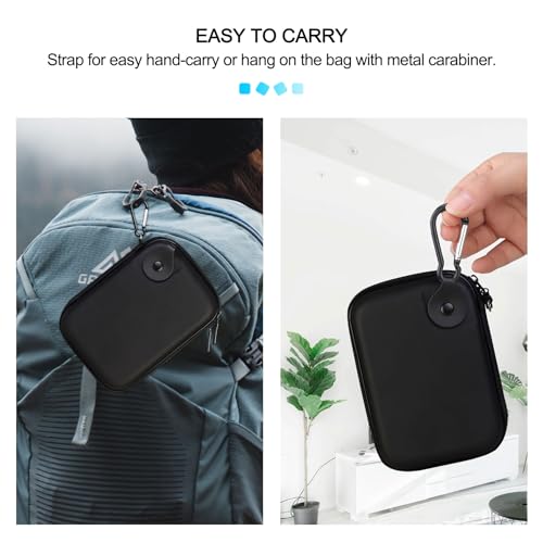 Lacdo Futerał na dysk twardy do Seagate Portable/Game Drive for Xbox PS5, Toshiba Canvio Basics, WD My Passport Portable External Hard Drive HDD Case 1TB 2TB 4TB 5TB 6TB Torba, Czarny