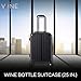 Wine Bottle Suitcase | Holds 12 Standard 750 ML Size Bottles | Universal Airplane Luggage Case, TSA Approved Wheeled Bag For Professionals and Consumers, Gift For Wine Lovers & Connoisseurs