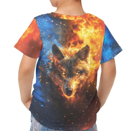 GIFTPUZZ Kids Crewneck Tees Shirts Casual Sport Pullover Tshirts Girls Boys Short Sleeve Tops Size 3-16 Years4