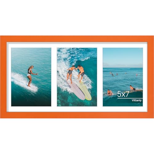 Vittanly 8x16 Collage Picture Frame for Wall Mounting, Orange