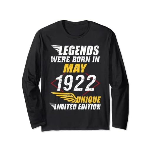 Cumpleaños Mayo 1922 Edición Limitada Regalo Legend May Manga Larga