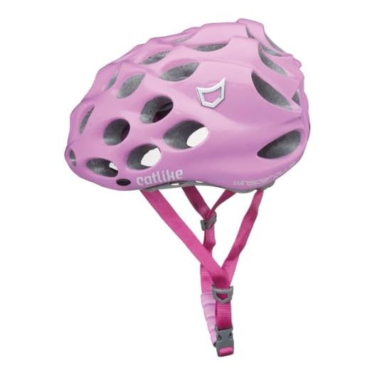 Catlike FA003440100 - Casco para Bicicleta (53,5-57 cm), Color Rosa y Blanco