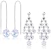 Produktbild 2Splendid Ohrringe mit Swarovski-Kristallen, rhodiniert, ideal für Frauen, Geschenk für alle Anlässe, mit schöner Box