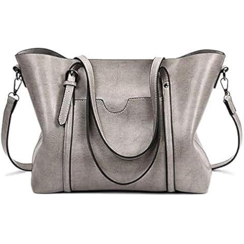 ZOSIVEB Hobo Purses Handbags for Woman Crossbody Large Handbag for Ladies Shoulder Vegan Fashion Leather Tote Bag (Grey) Cover