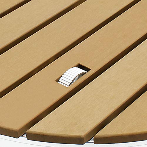 Bodendusche Wiltec in Teak-Optik mit 18 Düsen für Garten und Pool