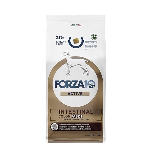 Forza10 Active Intestinal Colon Phase 1 Dry Dog Food 22 Pounds, Hydrolyzed Protein Dog Food, High Fiber 21% with Brown Algae, Intestinal & Colon Support for Adult Dogs, Limited Ingredient Formula