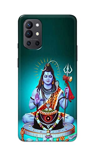 Image of Printed Hard Back Cover Case for OnePlus 9R 5G Back Cover (Lord Shiva) -1803