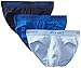 2(x)ist Men's 3 Pack No Show Brief, Navy/Cobalt/Porcelain, X-Large