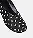 Yishaweiqi Black Crystal Rhinestone Ballet Flats for Women Breathable Mesh Flats Slip On Ballerina Shoes Comfortable Casual Dress Shoes