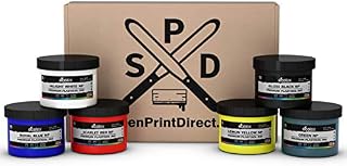 Ecotex Ink Color Kit - Plastisol Primary Ink 6 Colors 8 oz Screen