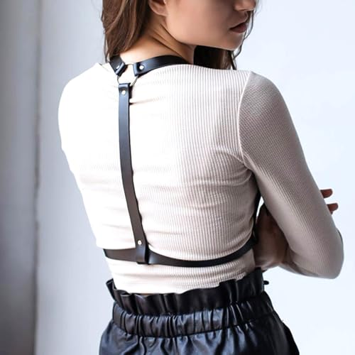 Women Girl Punk Leather Harness Belt Adjustable Body Waist Belt Accessories Belt Goth Waist Straps Belt4