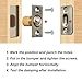 BE-TOOL Closet Door Ball Catch Hardware Top, Side Adjustable Hidden Latch Drive for Sliding Doors, Swing Doors, Folding Doors (Red Antique, 2 PCS)