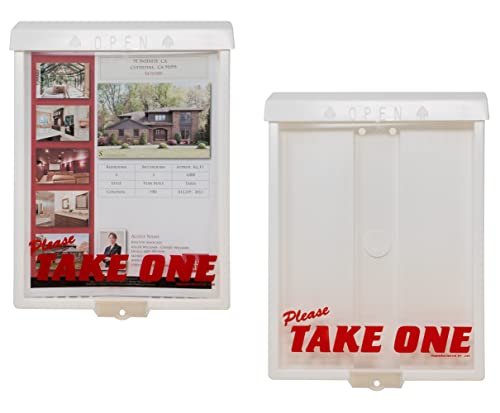 Mediz Outdoor Real Estate Brochure Box with Snap Shut Lid, Take One Document Holder Can Hold 100, 8.5 x 11 Documents, Flyers, Literature and Other Outdoor Marketing Needs by Mediz - Used condition - US$38.88