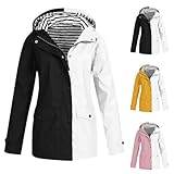 Jacke mit Kapuze für Damen, atmungsaktiv, Regenjacke mit langen Ärmeln und Kapuze, Kleidung für...
