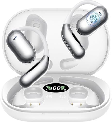 Boytond Ultra Open Ear Earbuds - Bone Conduction Headphones Wireless Bluetooth, Waterproof Deep Bass Earphones for Fitness and Running, Secure Fit for Small Ears, Sweat-Resistant for Workouts