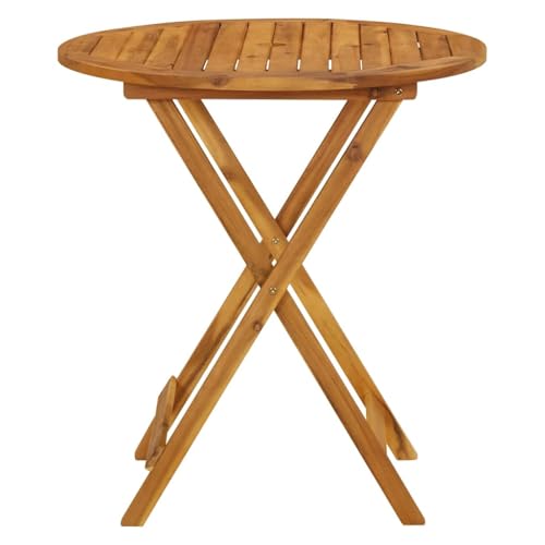 Table de Jardin Pliante en Bois d'Acacia Ø 70 cm pour Balcon - 6