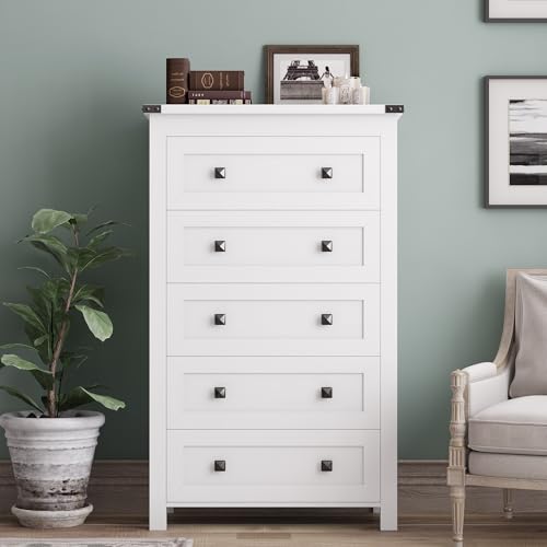 Talldresserforbedroomwhitedresserwith5drawerwoodstoragetowerchestlargeorganizercabinetforkidsroomlivingroomhallwayentrywayclosetoffice  Urban Country Home Decor Tall dresser for bedroom white dresser with 5 drawer wood storage tower chest large organizer cabinet for kids room living room hallway entryway closet office  urban country home decor