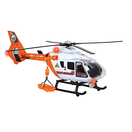 DICKIE TOYS Light and Sound SOS Rescue Helicopter with Moving Rotor Blades, 25"