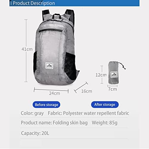 Lywencom Hiking Backpack,Ultra-Light 20L Waterproof Folding Sports Lightweight Waterproof Backpack Suitable for Outdoor Camping Picnic
