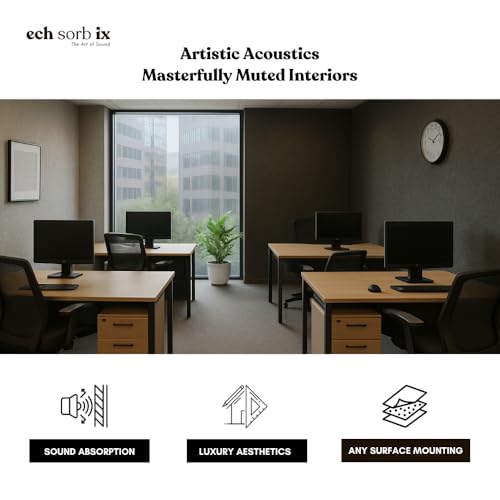 Image of MMT Acoustix Premium Felt Acoustic Panels for Offices, Bedrooms & Studios Sustainable PET Felt Panels for Echo Reduction & Sound Absorption 1x1 Ft, 9mm Thick Piano Black - Pack of 8