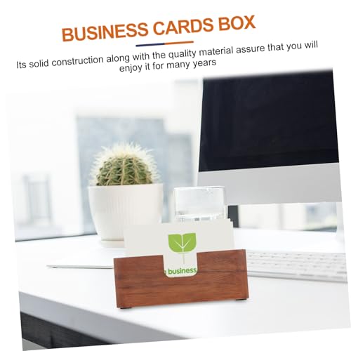 Boîte à cartes de visite bois bureau DOITOOL 2 pièces café