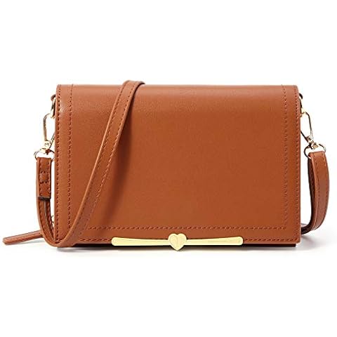 FOREVER LOVE Women's Small Crossbody Purse,Cellphone Bags Wallet Purse (Brown) Cover