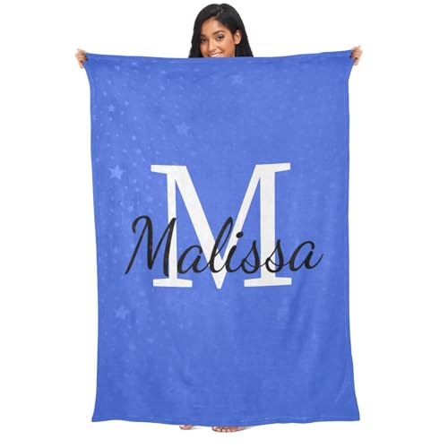 sanluoli Manta personalizada para sofá, manta grande y acogedora de 65 x 55 pulgadas para viajes, dormir, sofá, camas