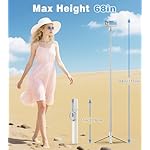 TONEOF 68" Magnetic Selfie Stick Tripod with Aluminum Strong Magnetic Holder for Magsafe, 360° Rotatable Travel Phone Tripod Stand with Metal Ring & Rechargeable Remote for iPhone/Android(Beige Gray) - Image 4