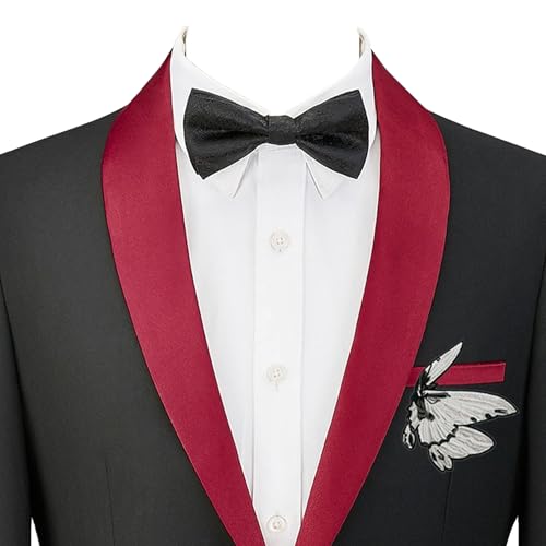 Men's Paisley Shawl Lapel Suit Blazer for Dinner,Prom,Wedding Slim Fit One Button Solid Blazer3