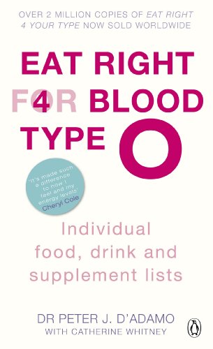 Eat Right For Blood Type O: Maximise Your Health With Individual Food, Drink And Supplement Lists For Your Blood Type