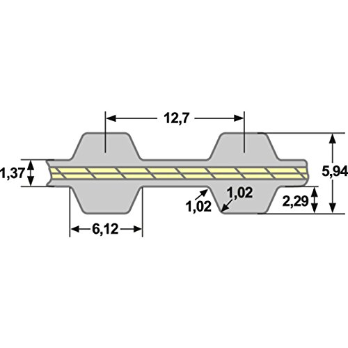 Courroie plate 450 DH 200 de type synchrone industrielle double denture - 2